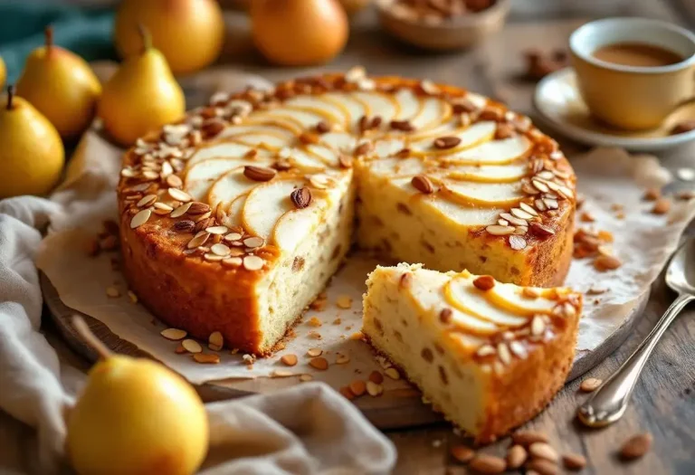 Fondant, parfumé, ultra-croquant : ce gâteau aux poires et amandes d'automne coche toutes les cases du dessert parfait