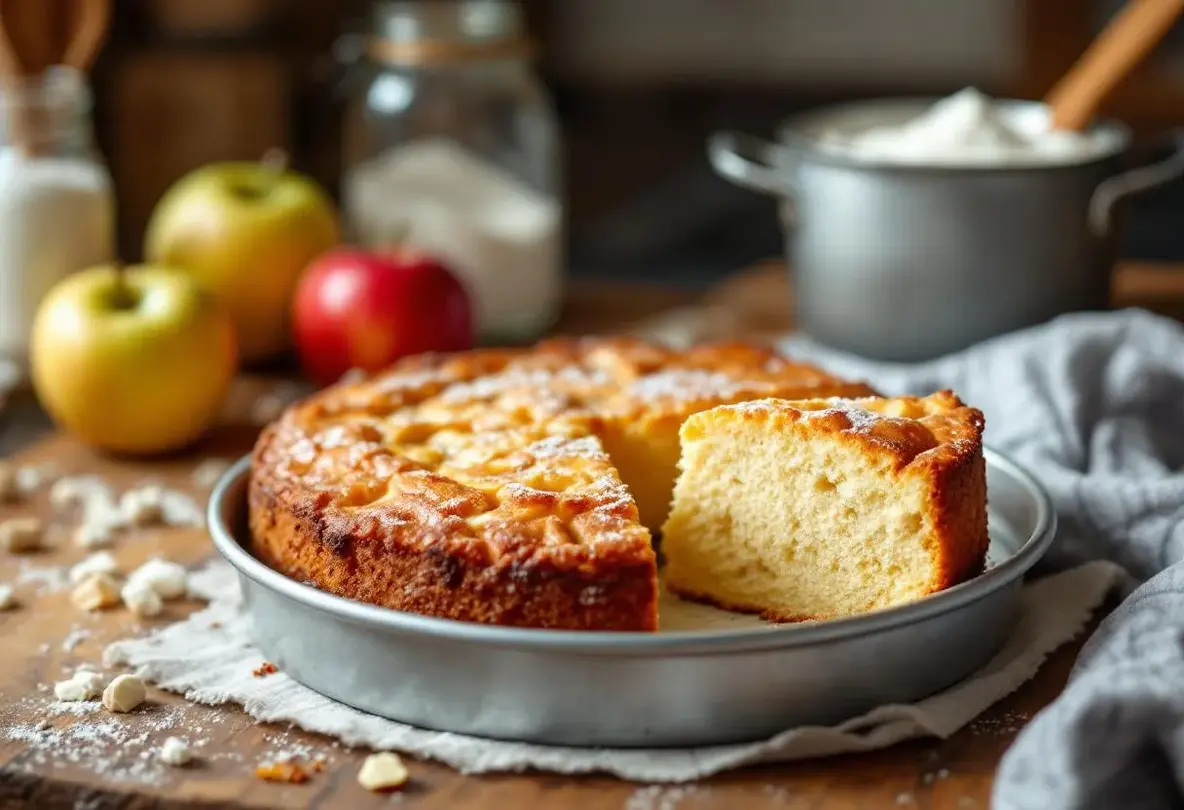 Gâteau pommes-yaourt de grand-mère : ultra moelleux, doré et simple comme un souvenir d’enfance