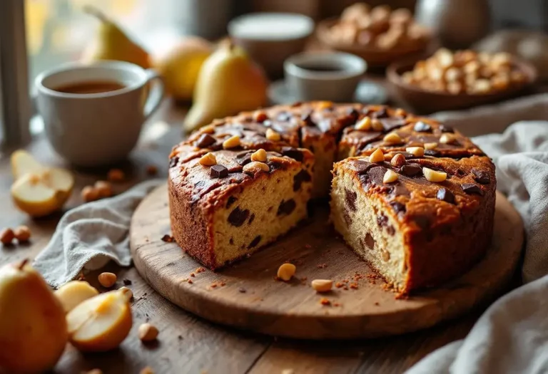 Gâteau ultra moelleux aux poires, chocolat et noisettes : le goûter simple et réconfortant pour cet automne