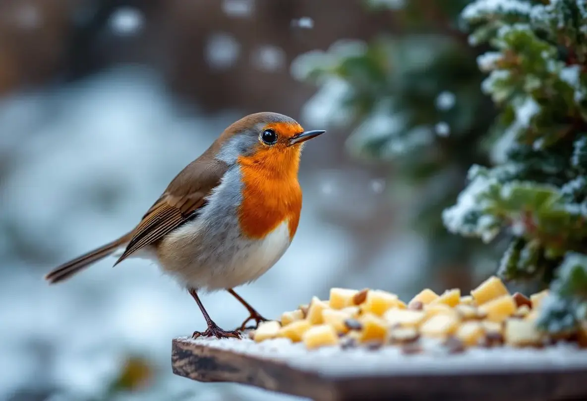Rouges-gorges au jardin : ce soir, mettez dehors cet aliment de base à 3 centimes, que presque tous les jardiniers oublient